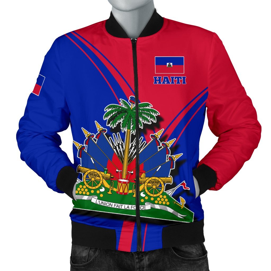 Haiti Men's Bomber Jacket - Haitian Pride - Wonder Print Shop