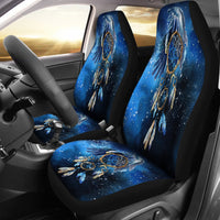 Blue Galaxy Dreamcatcher Native American Car Seat Covers LT10 - Wonder Print Shop
