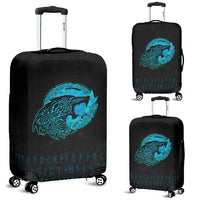 Viking Luggage Covers - Fenrir Wolf Cyan RLT12 - Wonder Print Shop