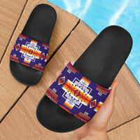 purple-pattern-native-american-slide-sandals