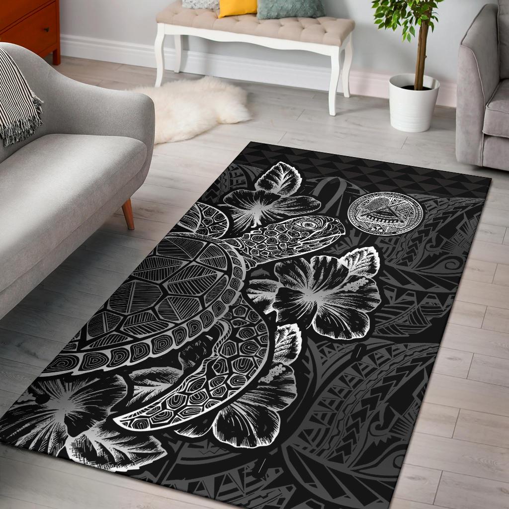 american-samoa-area-rugs-turtle-hibiscus-black