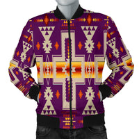 Purple Tribe Design Native American Men's Bomber Jacket LT10 - Wonder Print Shop