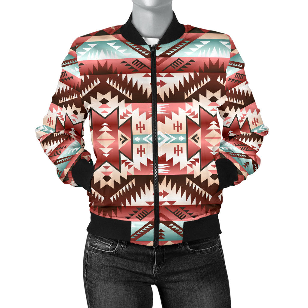Red Vector Women's Bomber Jacket LT10 - Wonder Print Shop