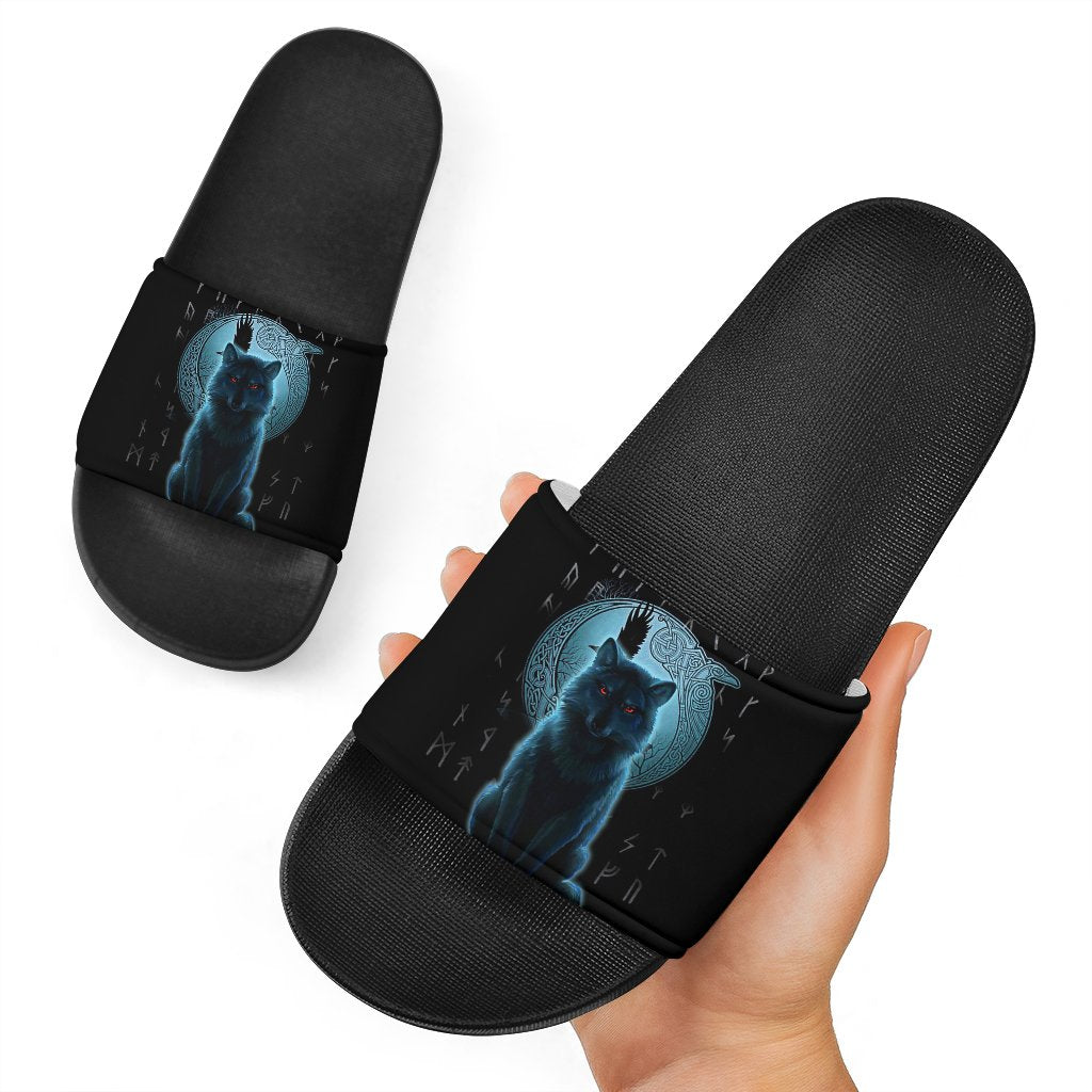 viking-slide-sandals-fenrir-viking-wolf-and-moon
