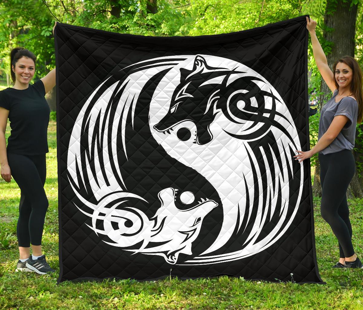 Viking Premium Quilt - Ying Yang Wolf RLT12 - Wonder Print Shop