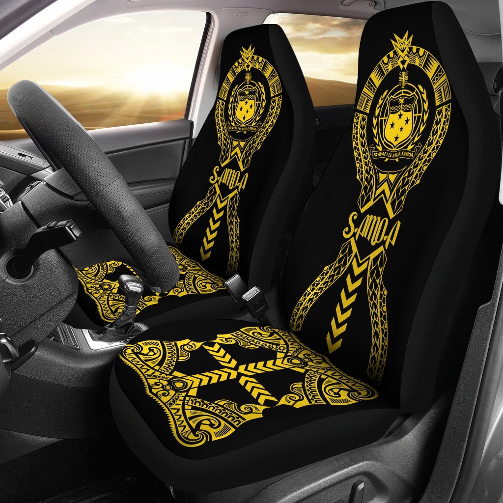 samoa-car-seat-covers-samoa-coat-of-arms-polynesian-tribal-yellow