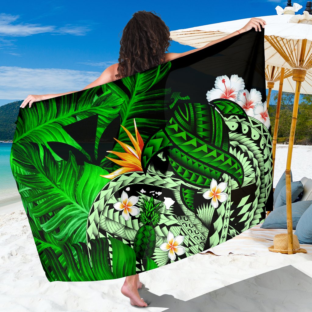 kanaka-maoli-hawaiian-sarong-polynesian-pineapple-banana-leaves-turtle-tattoo-green