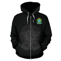 Brazil Zipper Hoodie - Wonder Print Shop
