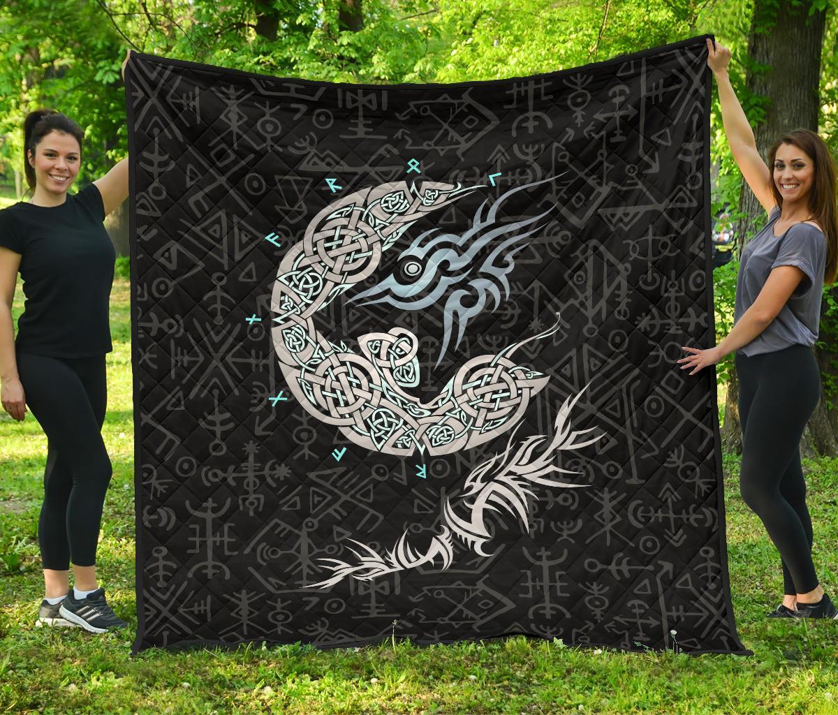 Viking Fenrir Wolf Premium Quilt RLT12 - Wonder Print Shop