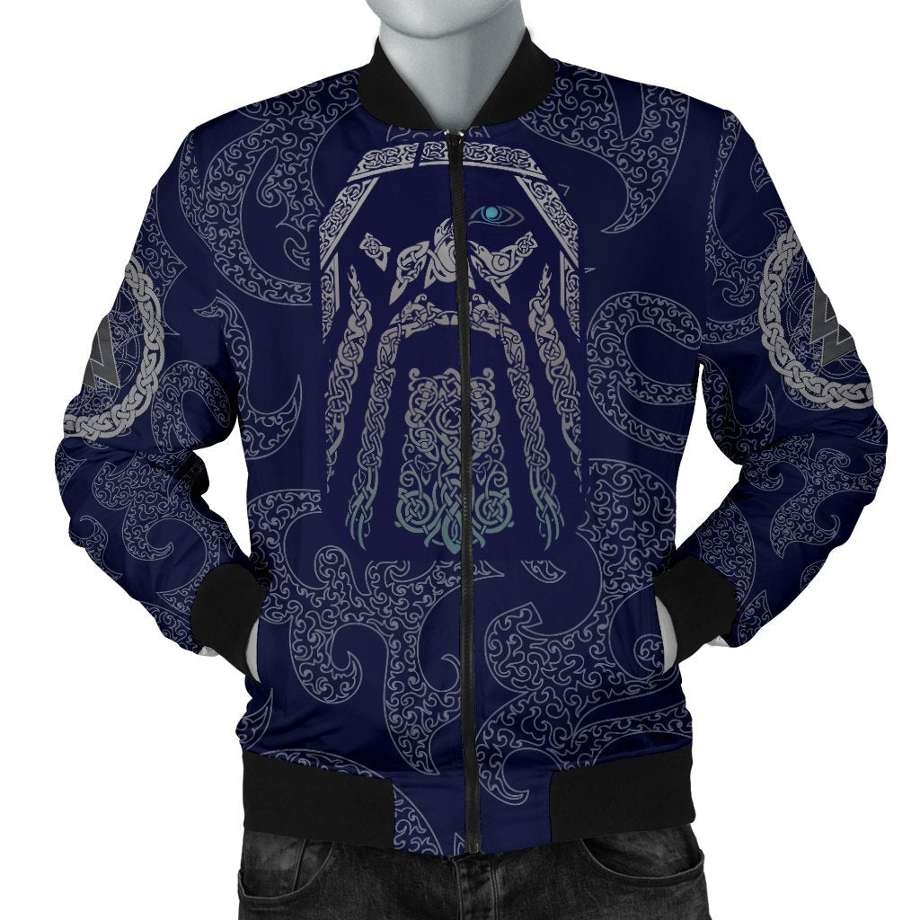Viking Men's Bomber Jacket Odin God Tattoo RLT12 - Wonder Print Shop