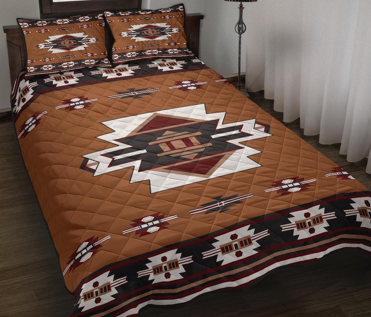 Native Temple Pattern Native American Quilt Bed Set LT10 - Wonder Print Shop