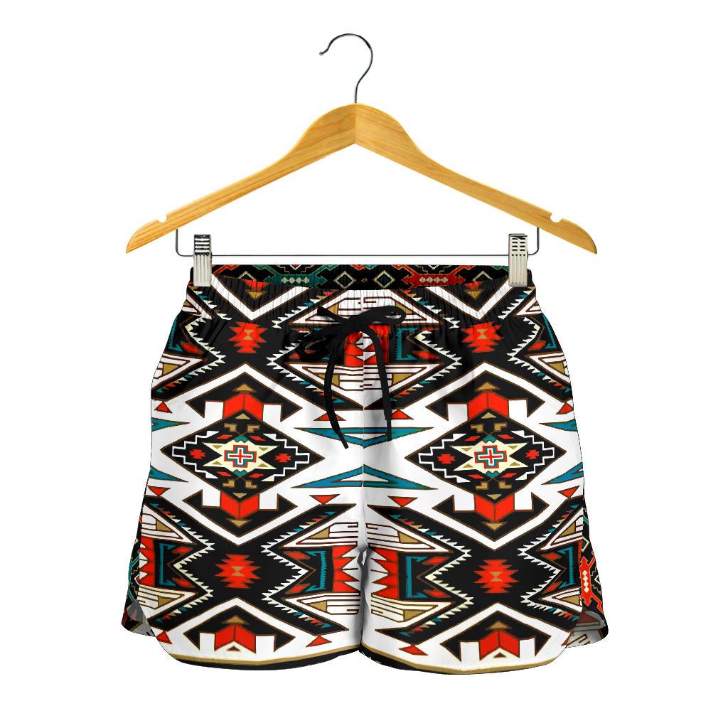 native-american-tribal-colorful-pattern-all-over-print-women-shorts