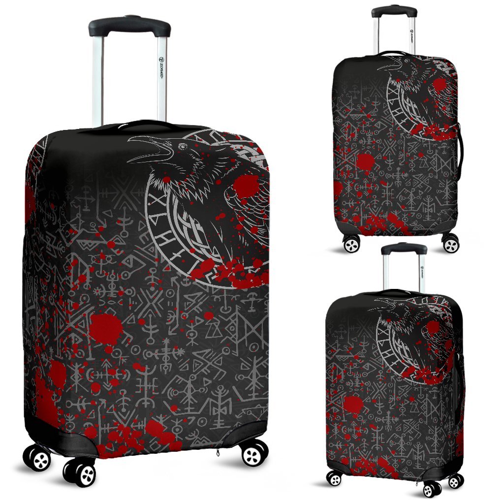 Viking Luggage Covers - Odin Raven Rune Futhark Blood RLT12 - Wonder Print Shop