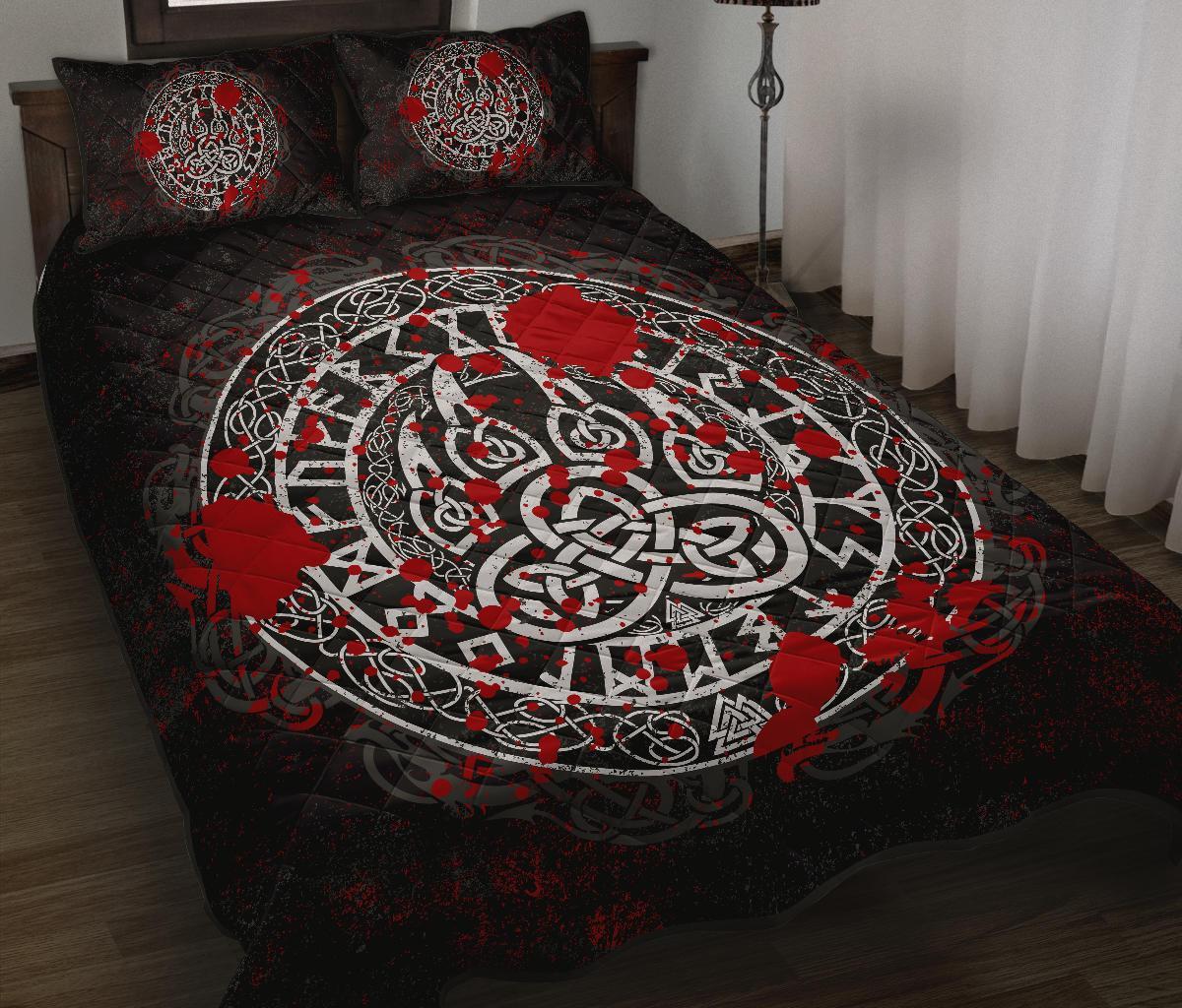 Viking Quilt Bed Set - Viking Bear Claws Blood Tattoo RLT12 - Wonder Print Shop