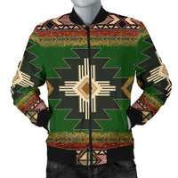 Indigenous Design Green Native American Bomber Jacket LT10 - Wonder Print Shop