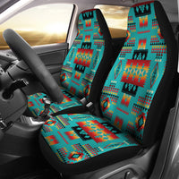 Blue Native Tribes Pattern Native American Car Seat Covers LT10 - Wonder Print Shop