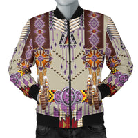 Purple Pattern Breastplate Men's Bomber Jacket LT10 - Wonder Print Shop