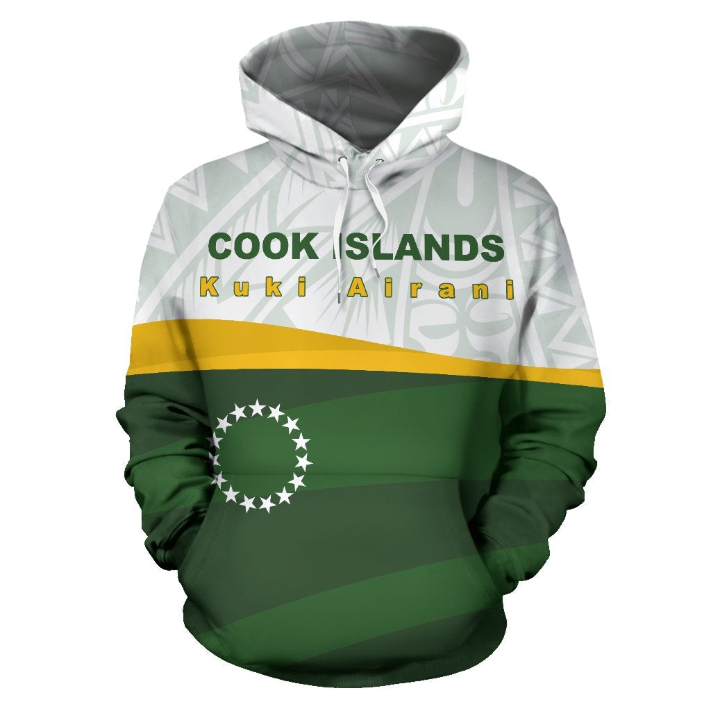Cook Islands Hoodie Cook Islands Flag Turtle Tattoo - Wonder Print Shop