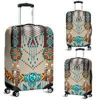 Turquoise Blue Pattern Breastplate Native American Luggage Covers LT10 - Wonder Print Shop