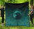 Viking Premium Quilt, Ethnic Odin Raven Cyan RLT12 - Wonder Print Shop