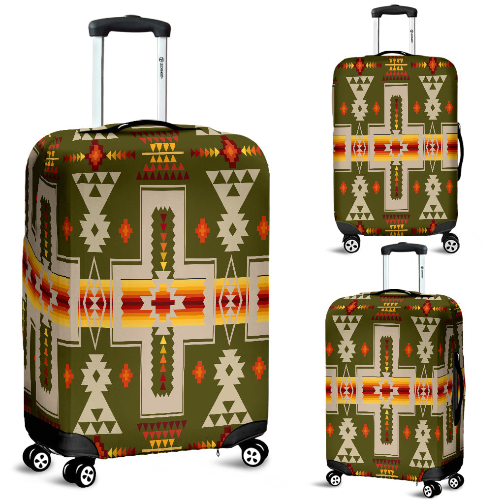 Green Tribe Design Native American Luggage Covers LT10 - Wonder Print Shop