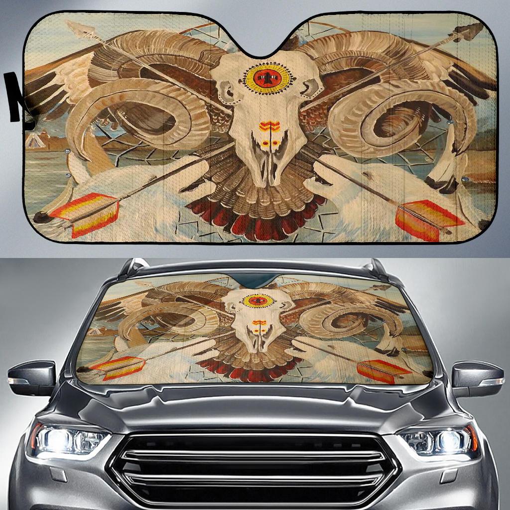 native-american-owl-bison-auto-sun-shade