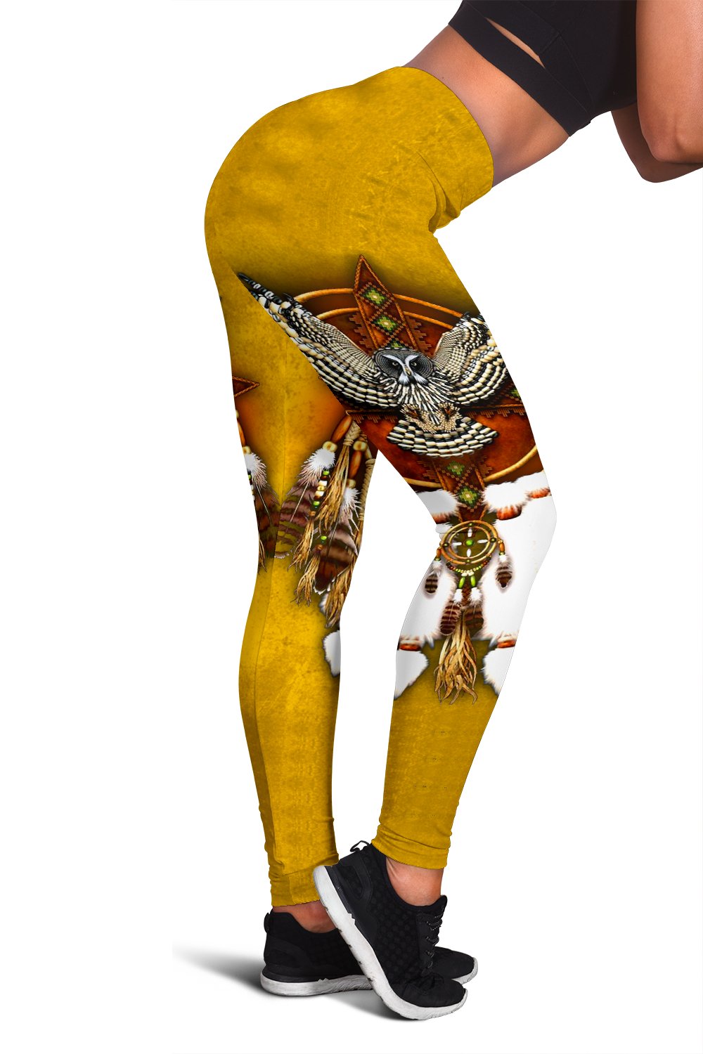 owl-dreamcatcher-yellow-native-american-design-womens-leggings