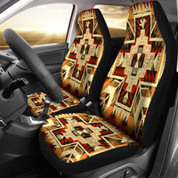 Indigenous Design Yellow Native American Car Seat Covers LT10 - Wonder Print Shop