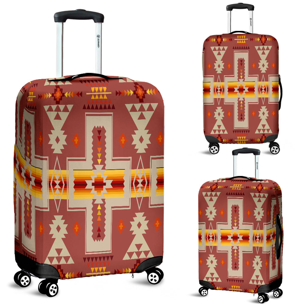 Tan Tribe Design Native American Luggage Covers LT10 - Wonder Print Shop