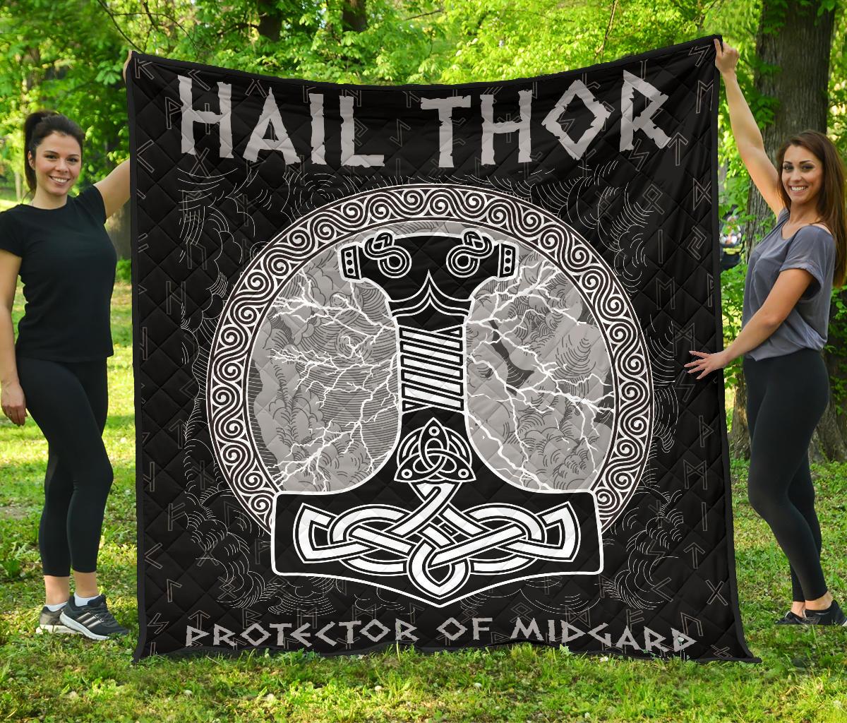 Viking Thor's Hammer Mjollnir Premium Quilt RLT12 - Wonder Print Shop