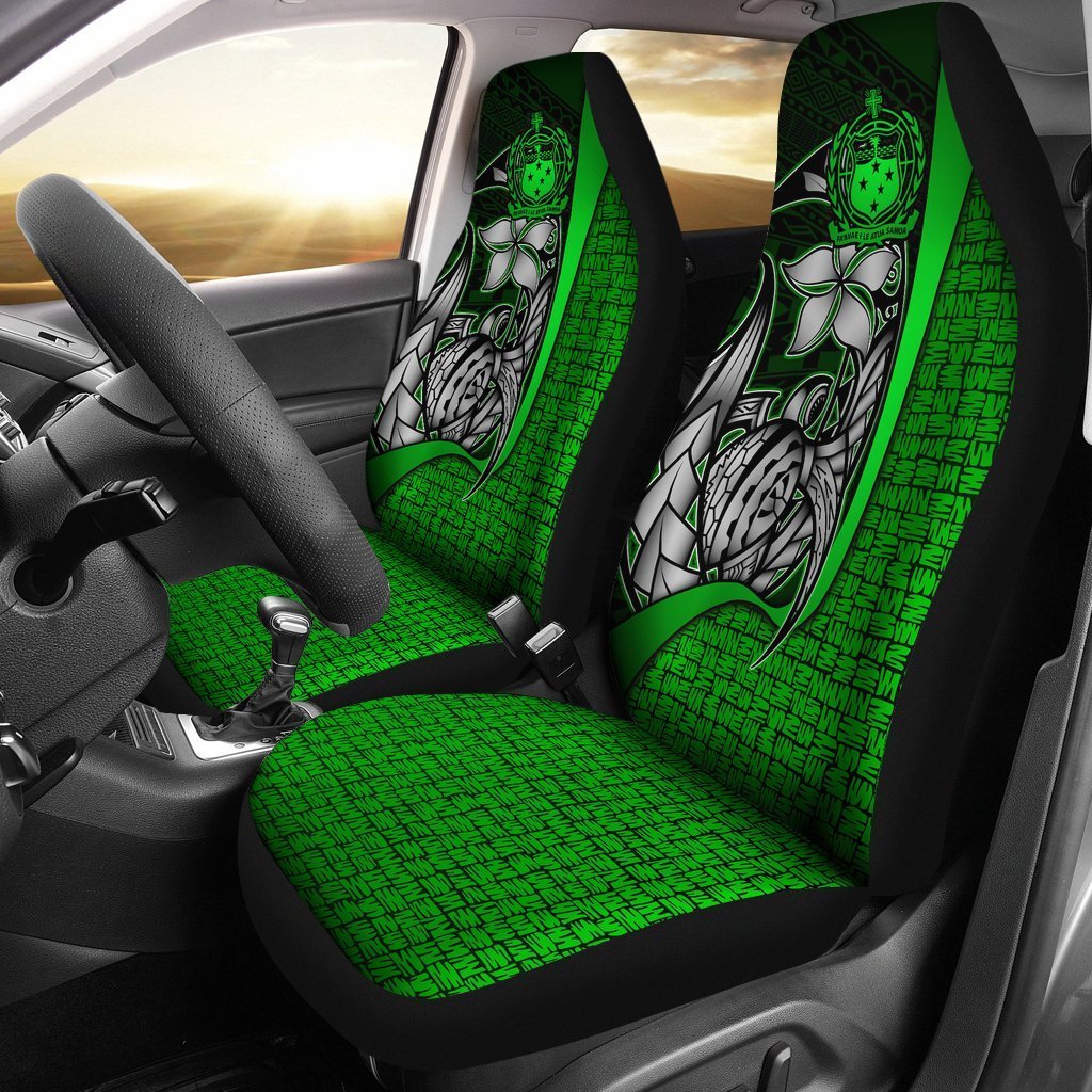 samoa-polynesian-car-seat-covers-green-turtle-with-hook