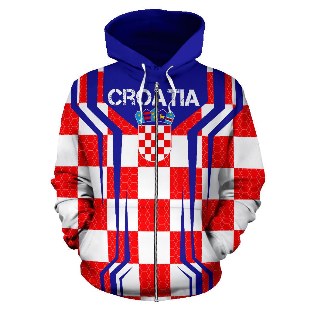 (Hrvatska) Sport Croatia Edition Zipper Hoodie - Wonder Print Shop