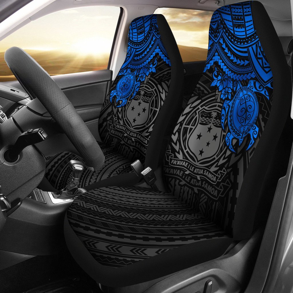 samoa-car-seat-covers-samoa-coat-of-arms-blue-turtle-hibiscus