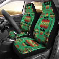 Native-style multicolor car seat covers, geometric pattern, LT10 front seats
