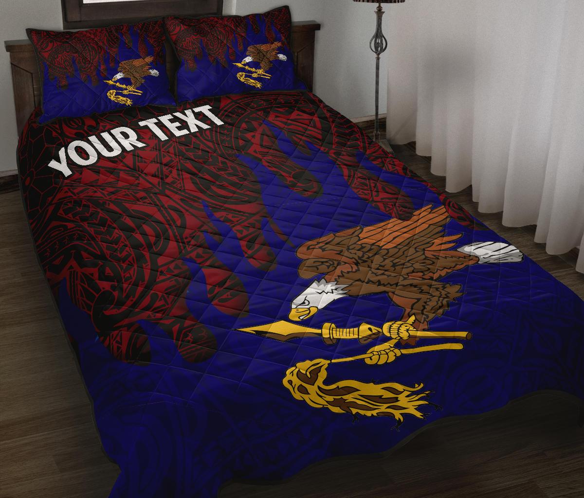 american-samoa-custom-personalised-quilt-bed-set-american-samoa-flag-polynesian-tattoo-melting-style