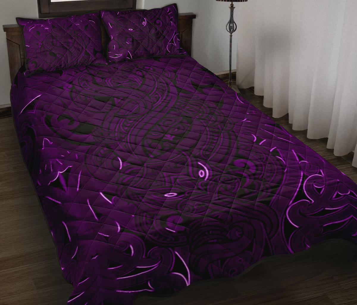new-zealand-quilt-bed-set-maori-gods-quilt-and-pillow-cover-tumatauenga-god-of-war-purple