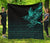 Viking Premium Quilt - The Raven Of Odin Rune Cyan RLT12 - Wonder Print Shop