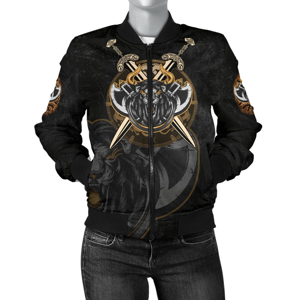 Viking Women's Bomber Jacket Lion RLT12 - Wonder Print Shop