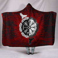 viking-hooded-blanket-raven-of-odin-and-symbol-viking-on-blood-background