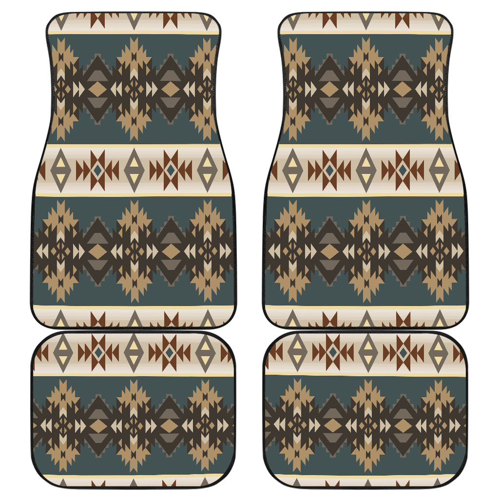 Native American Navajo Geometric Seamless PatternFront and Back Car Mats Set Of 4 LT10 - Wonder Print Shop