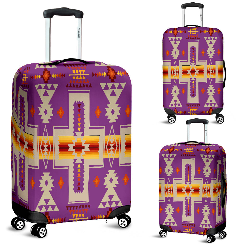 Light Purple Tribe Design Native American Luggage Covers LT10 - Wonder Print Shop