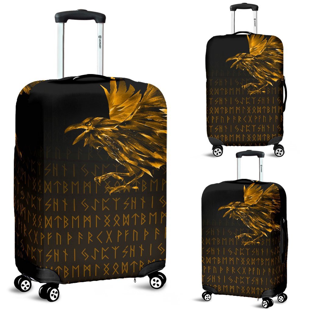 Viking Luggage Covers - The Raven Of Odin Rune, Gold RLT12 - Wonder Print Shop