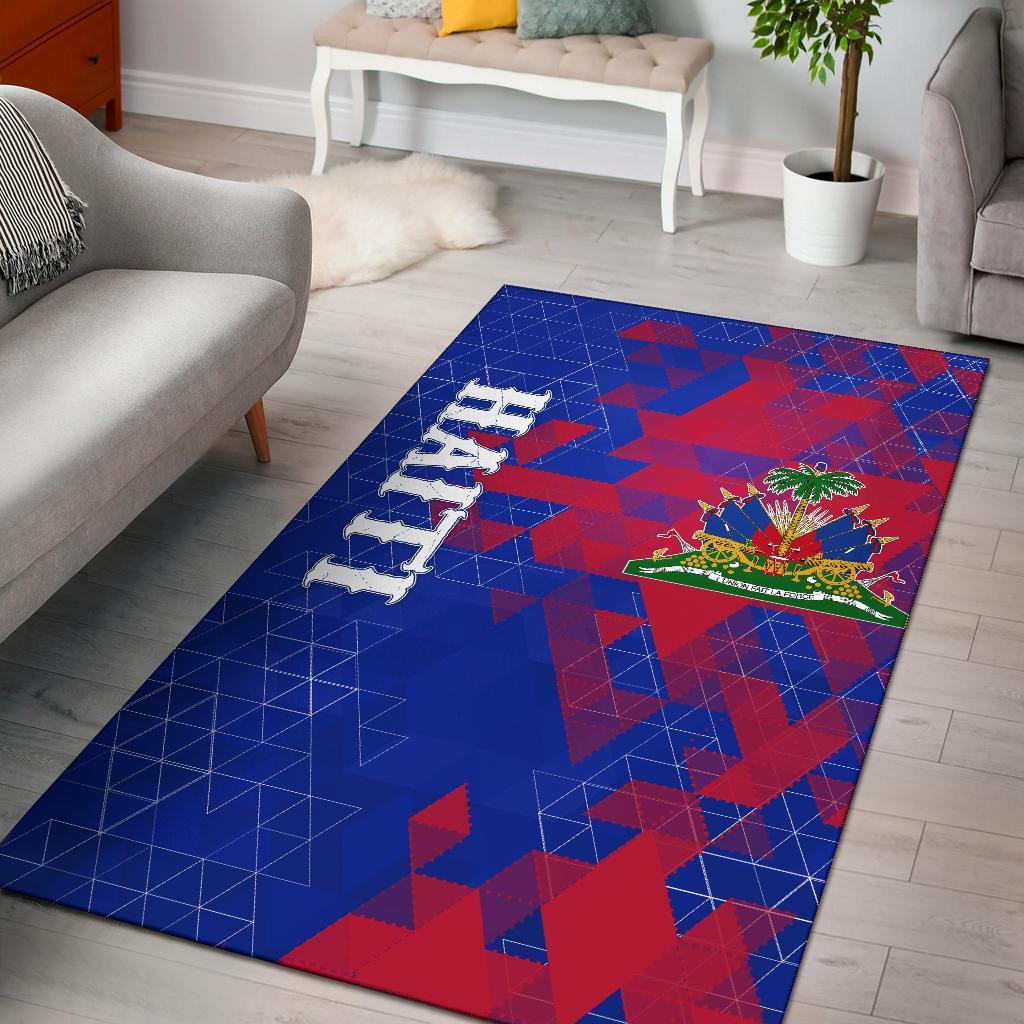 haiti-area-rug-national-flag-polygon-style