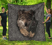 Wolf Escape Native American Premium Quilt LT10 - Wonder Print Shop