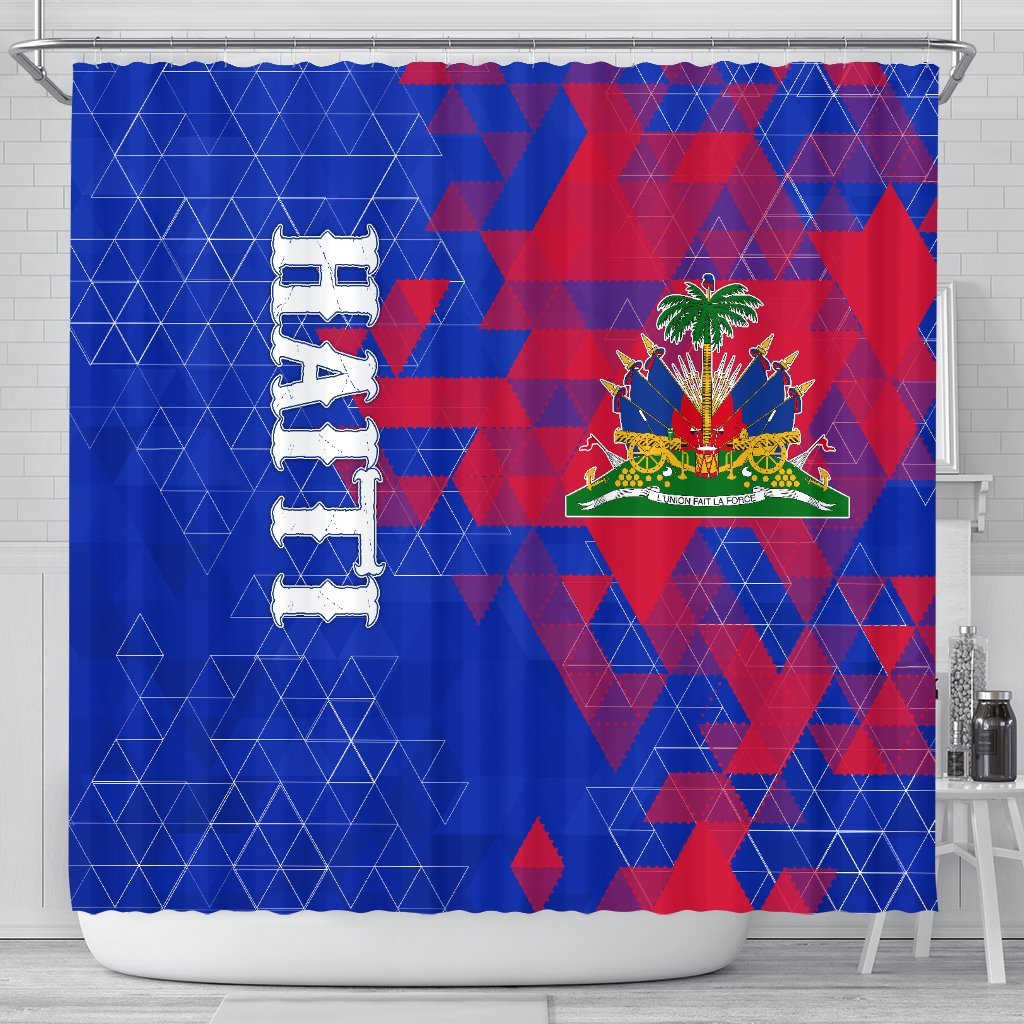 haiti-shower-curtain-national-flag-polygon-style