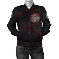 Viking Women's Bomber Jacket - Viking Bear Claws Blood Tattoo RLT12 - Wonder Print Shop
