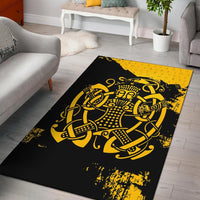 Viking Area Rug, Loki Bound Triskele Rune Gold RLT12 - Wonder Print Shop