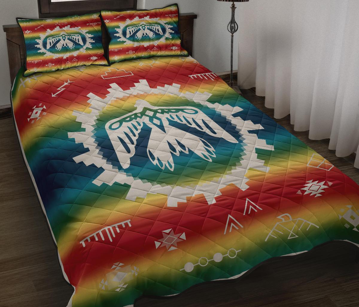 Thunderbird Rainbow Native American Quilt Bed Set LT10 - Wonder Print Shop