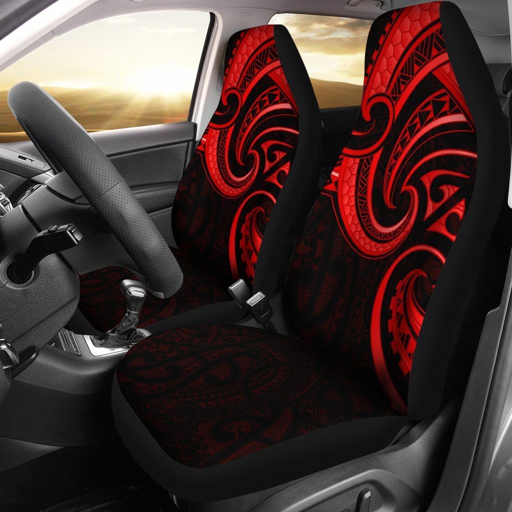 New Zealand Maori Mangopare Car Seat Covers Polynesian - Red - Wonder Print Shop