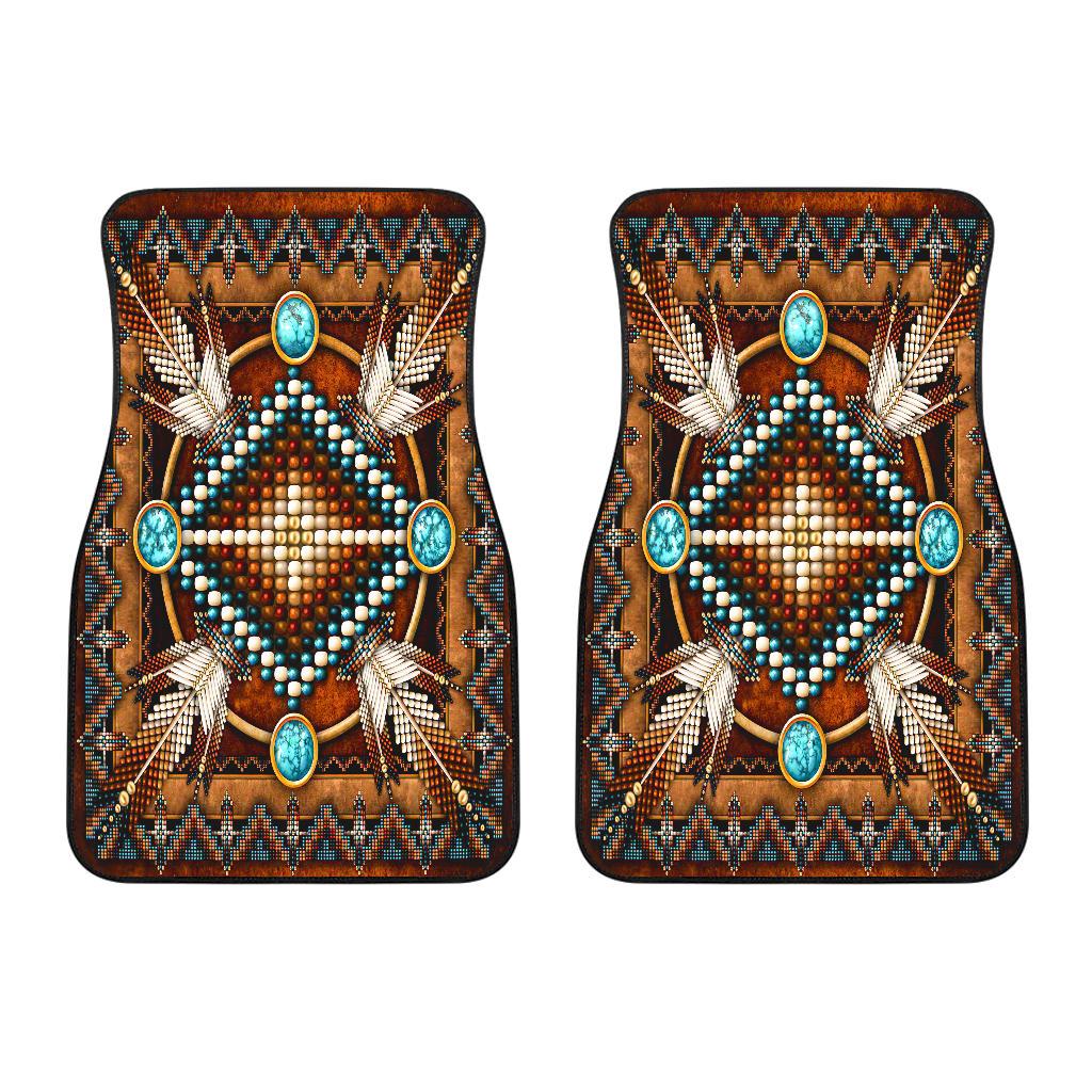 Mandala Brownl Native American Front Car Mats (Set Of 2) LT10 - Wonder Print Shop